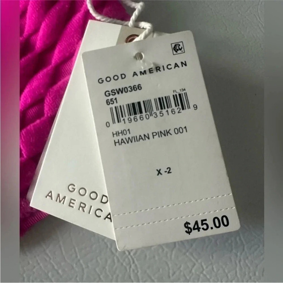 *Final Price* Good American Hawiian Pink Medium x-2 NWT Tube Bandeau Swim Top - Picture 4 of 6